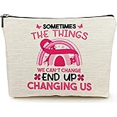 Suemetic Breast Cancer Survivor Gifts for Women Makeup Bag, Breast Cancer Awareness Accessories, Cancer Care Gifts for Woman Decorations, Chemo Patients Female Must Have Cosmetic Travel Pouch