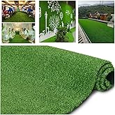 Petgrow Artificial Grass Turf Lawn 6FTX10FT,Economy Indoor Outdoor Synthetic Grass Mat 0.4inch Pile Height, Backyard Patio Garden Balcony Rug, Rubber Backing/Drainage Holes,Customized Sizes