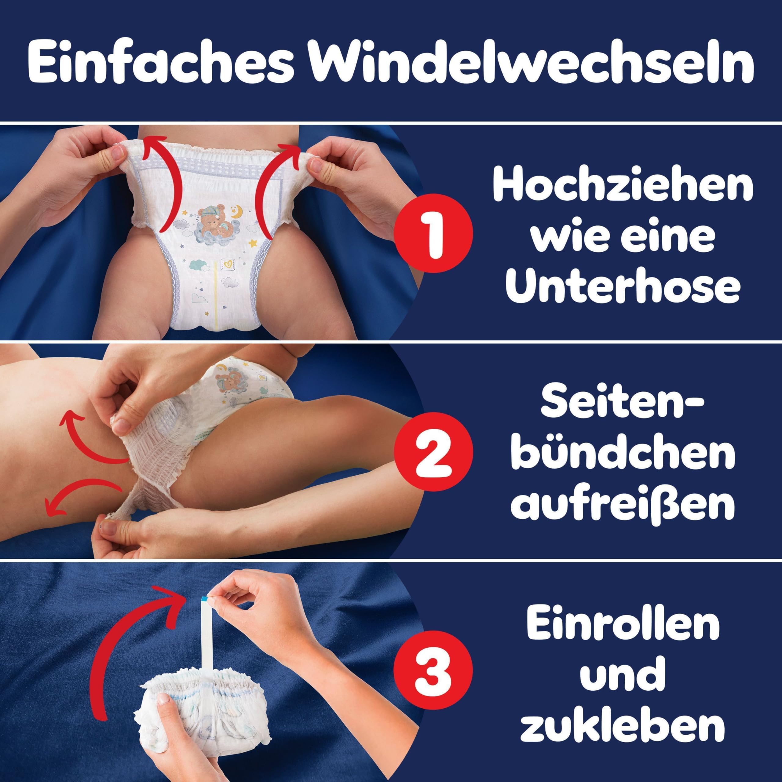 Pampers Night Pants Größe 6, 138 Windeln, 13kg-19kg, bieten zusätzlichen Schutz für die ganze Nacht 7