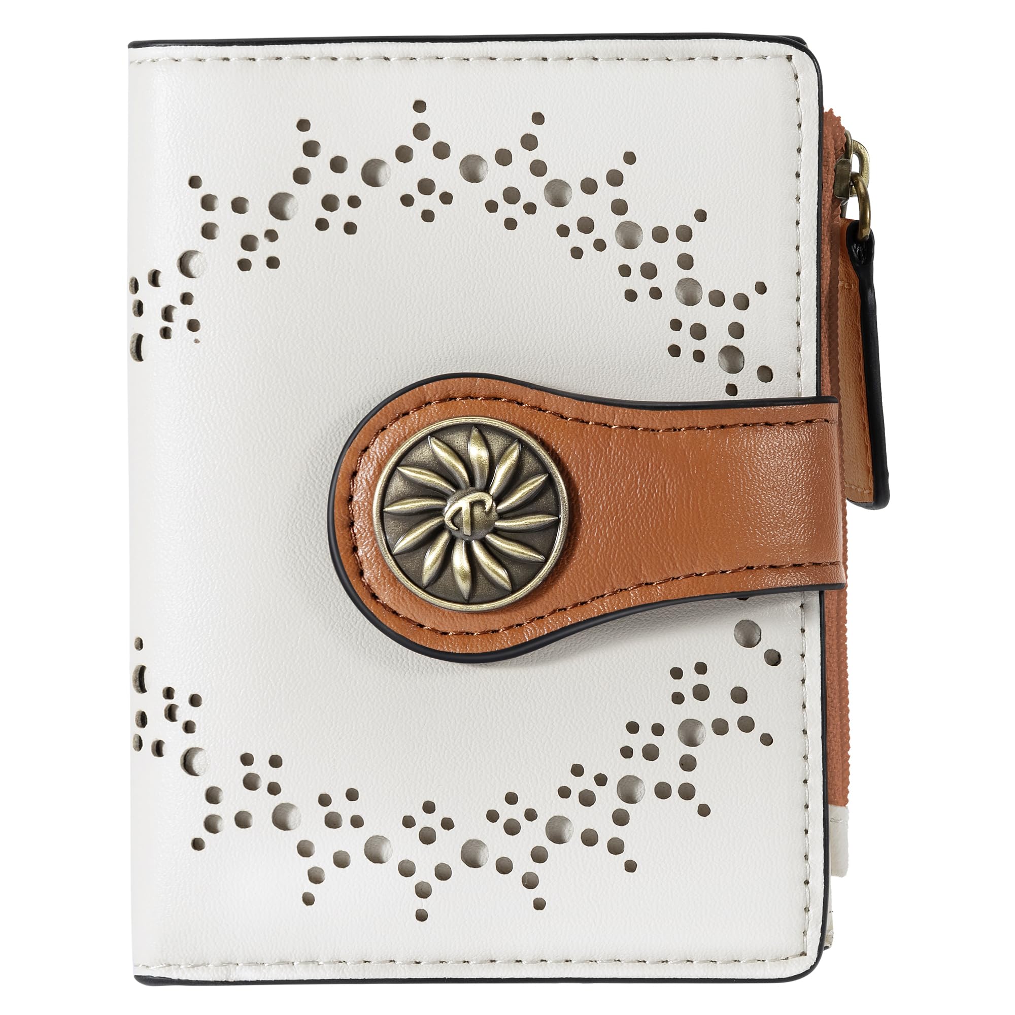 Photo 1 of Tipmile Small Wallet for Women Bifold RFID Blocking Card Holder Leather Wallets with Zipper Coin Pocket