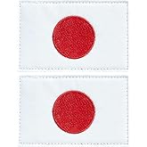 stidsds 2 Pack Japan Flag Patch Japan Flags Embroidered Patches Japanese Flags Military Tactical Patch for Clothes Hat Backpacks Pride Decorations