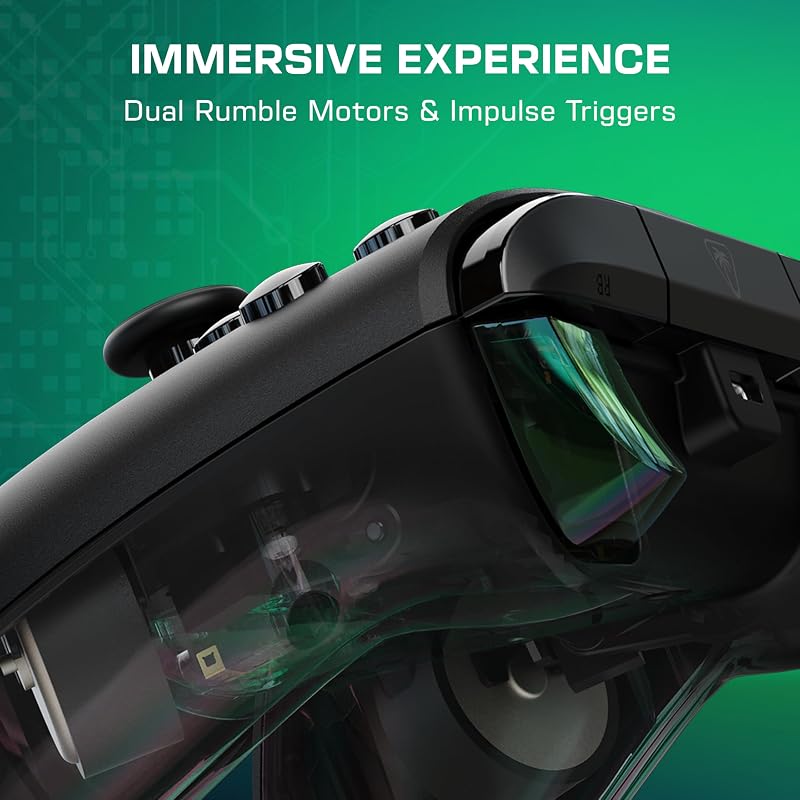 Rematch Core manette gaming filaire sous licence officielle pour Xbox Series X|S, Xbox One et PC Windows 10/11 avec Sticks à effet Hall, moteurs de vibration et gâchettes de vibration