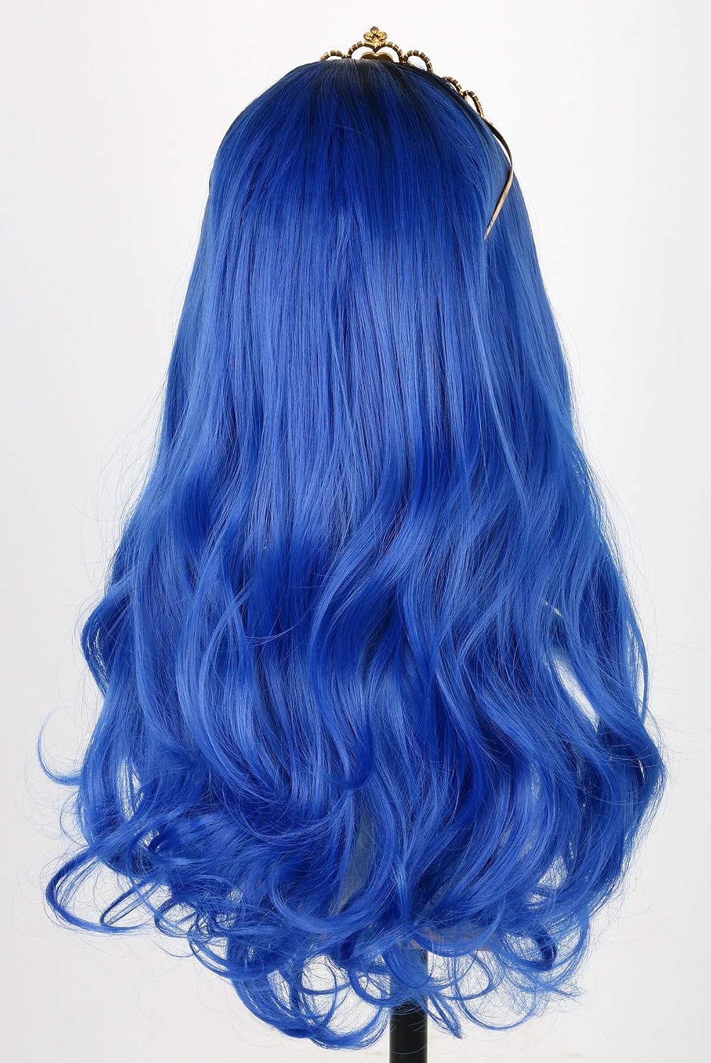 Topcosplay Wig for Women or Girls Long Wavy Wig Black Blue Curly Wig for Halloween Costume Fancy Dress - Image 3
