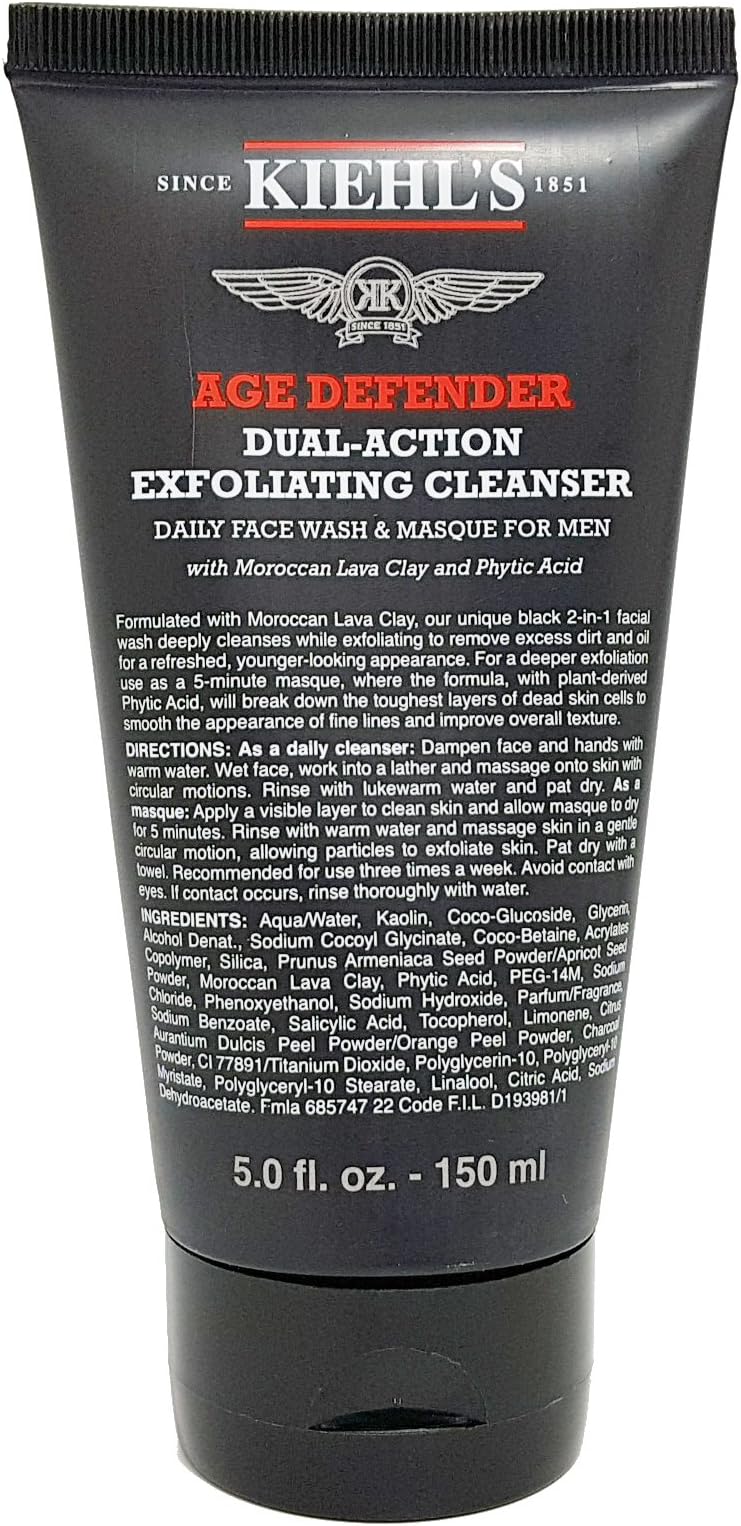 Age Defender Dual-Action Exfoliating Cleanser 5 Oz/150ml for Men