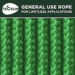 TECEUM Rope – 90 Feet x 1/4 Inch (7mm) – Green