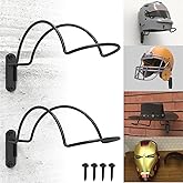 Yuleimy Helmet Wall Mount Display for Football, Baseball, Motorcycle, 2 PCS | Display organize for football, baseball, motorcycle, cosplay, and prop helmets; easy to install, includes mounting screws.