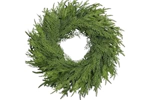 OZFHUA 26 Inch Christmas Wreath, Christmas Wreaths for Front Door, Artificial Pine Wreath for Table Wall Window Indoor Outdoor Christmas Decoration