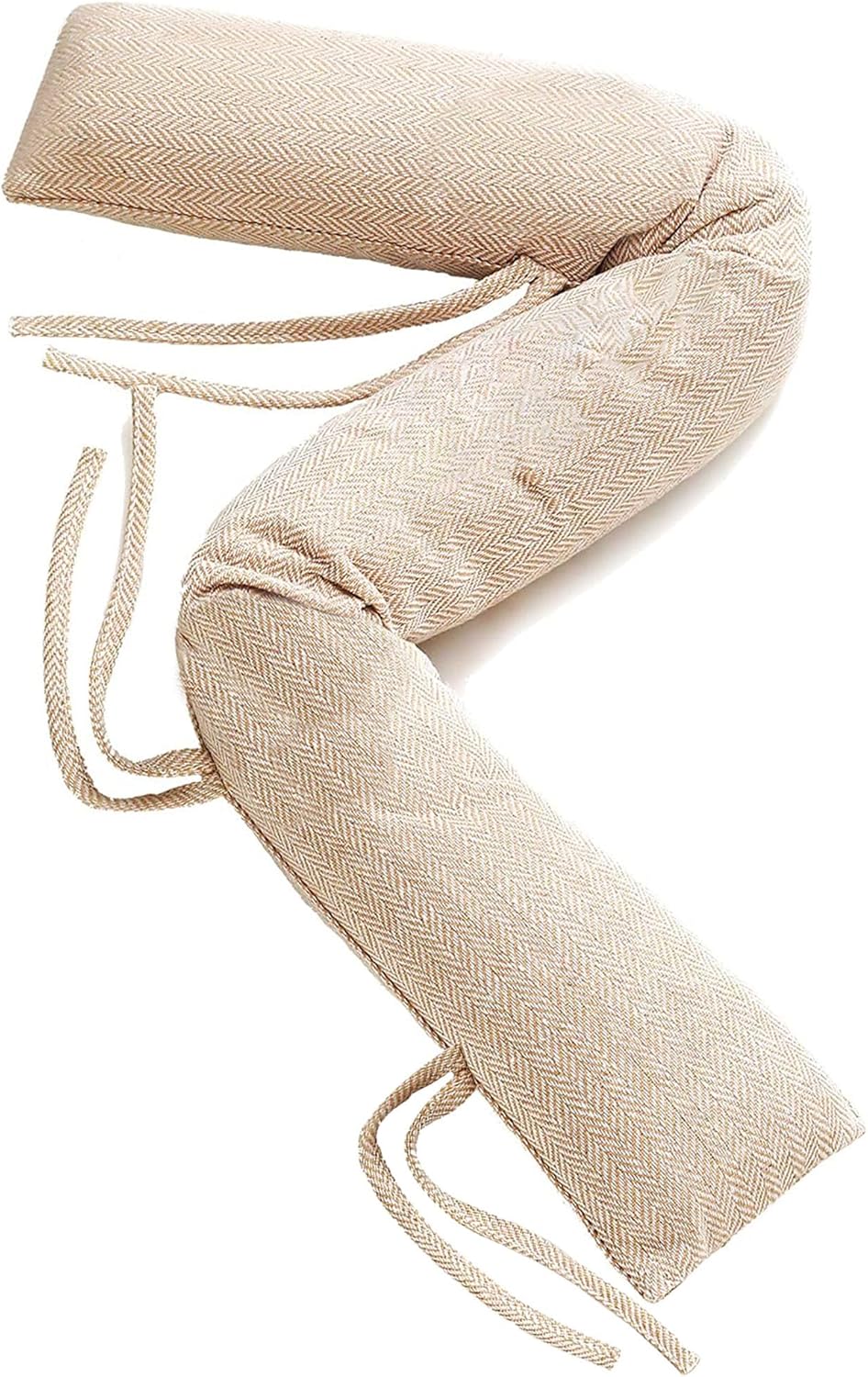 Draft Stoppers - Draft Stopper for Window Sill 47 inches - Extra Long Door Draft Stoppers Extra Heavy - Patio & Glass Door Draft Blocker - Removable & Washable - Lower Your Heating Bills - Beige