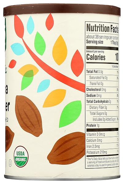 365 BY WHOLE FOODS MARKET, ORGANIC COCOA POWDER, UNSWEETENED, 8 OUNCE