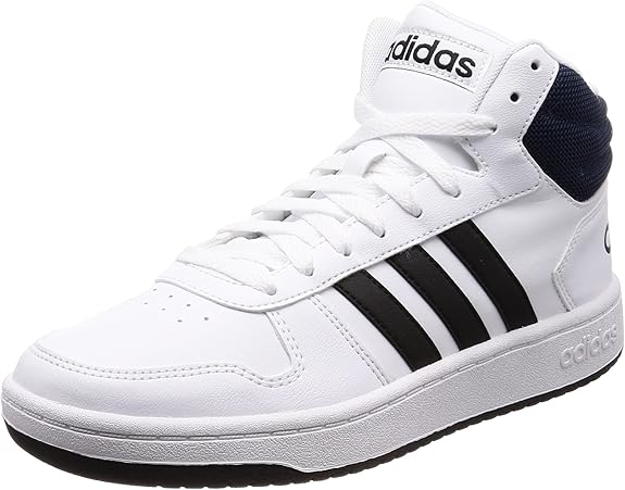 adidas Men Vs Hoops Mid 2.0 Hi-Top Trainers, White (Footwear White/Core Black/Collegiate Navy 