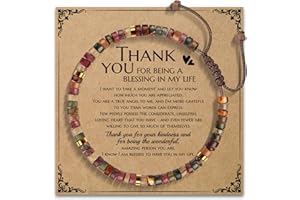 AGOT Thank You Gifts for Women: Teacher Appreciation Office Gifts for Coworkers Employee Boss Lady Manager Colleague Natural Stone Bracelet