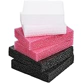 TEHAUX 6pcs Needle Felting Pad - DIY Wool Felting Cushion Block - Density Foam Mat for Crafts Beginners Adult, White 12x12cm