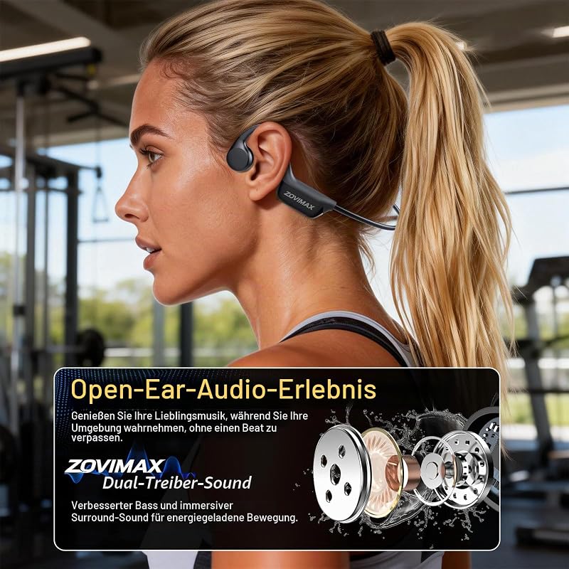 Knochenschall Kopfhörer, Bluetooth 6.0 Open Ear Kopfhörer