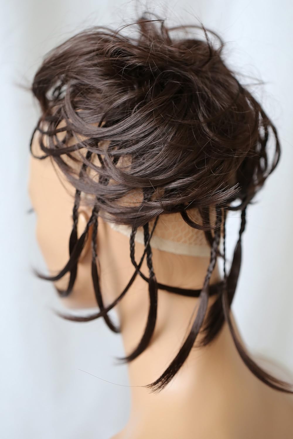 CAISHA XXL Scrunchie Messy Bun Hairpiece Braided Updo Slightly Wavy Voluminous Chocolate Brown G2D - Image 4