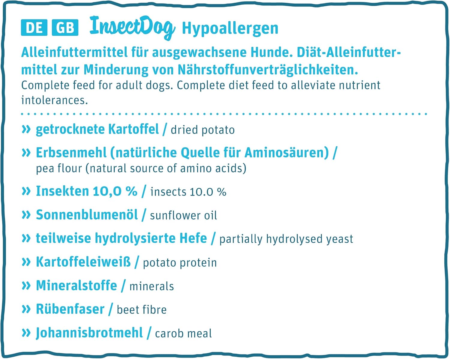 green petfood insectdog hypoallergen 15 kg