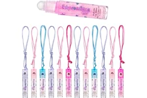 EXPRESSIONS 12pc Lip Gloss Necklace, Fruit Flavored Lip Gloss Set, Lip Gloss Value Pack, Teen Girls Party Favors, Non Toxic Lip Gloss Necklaces For Girls