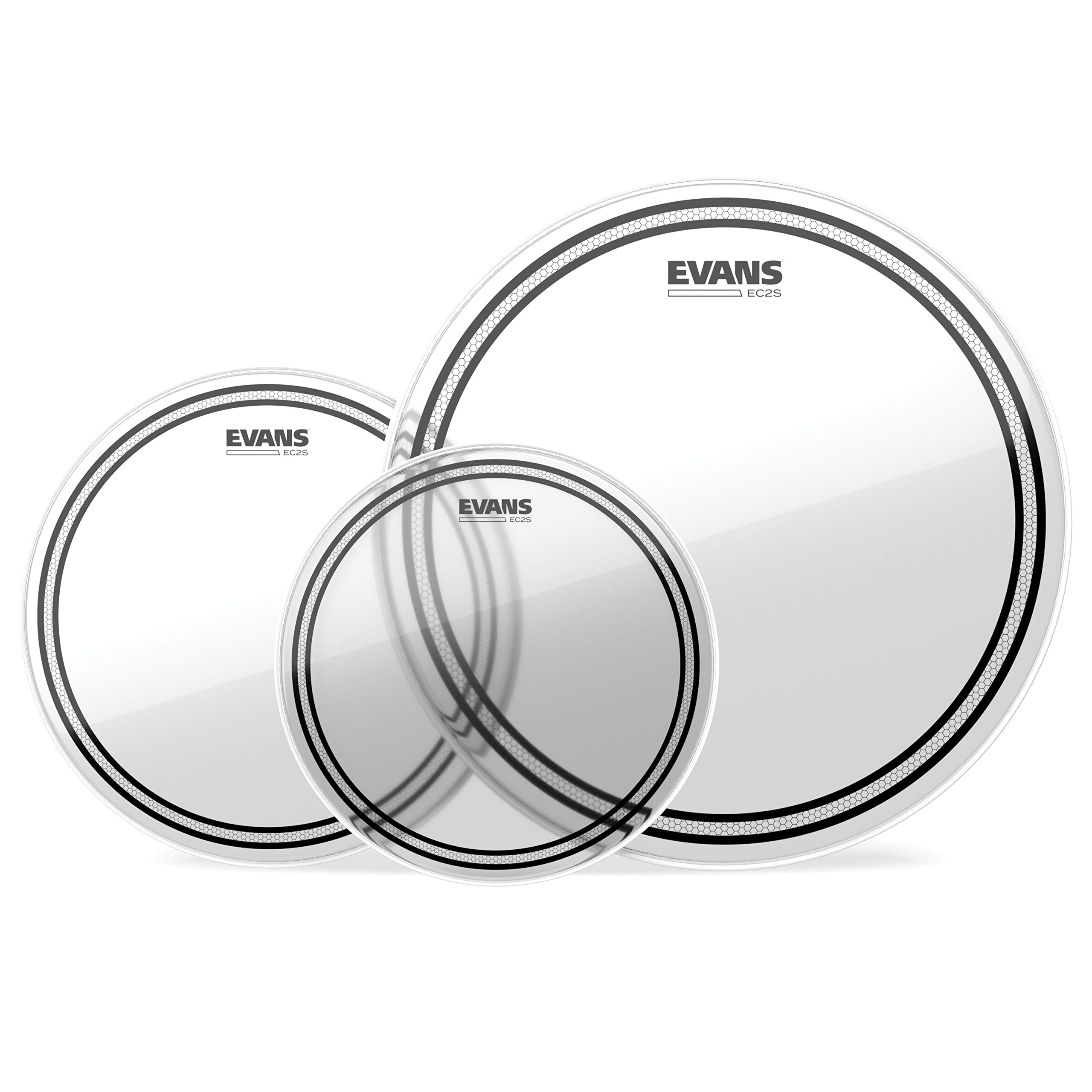 Evans Drum Heads - EC2S Clear Fusion Tompack (10, 12, 14 Inch) — image 1