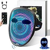 Ompusos LED Mask Light Up Mask with Gesture Sensing, Cool Costume Mask Teen Boys Gifts for Halloween Christmas Birthday