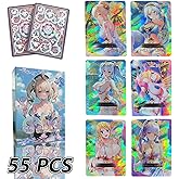 fuxi 55Pcs Goddess Story Card Holographic Golden Letter All Shiny Anime Swimwear Girl Collection Card