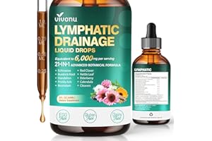 VIVONU 21-in-1 Lymphatic Drainage Drops for Liposomal, 6000mg Immune & Lymph System Support Supplement for Women & Men with Echinacea, Dandelion, Burdock, Bromelain, Calendula, Turmeric & More, 2 FL OZ