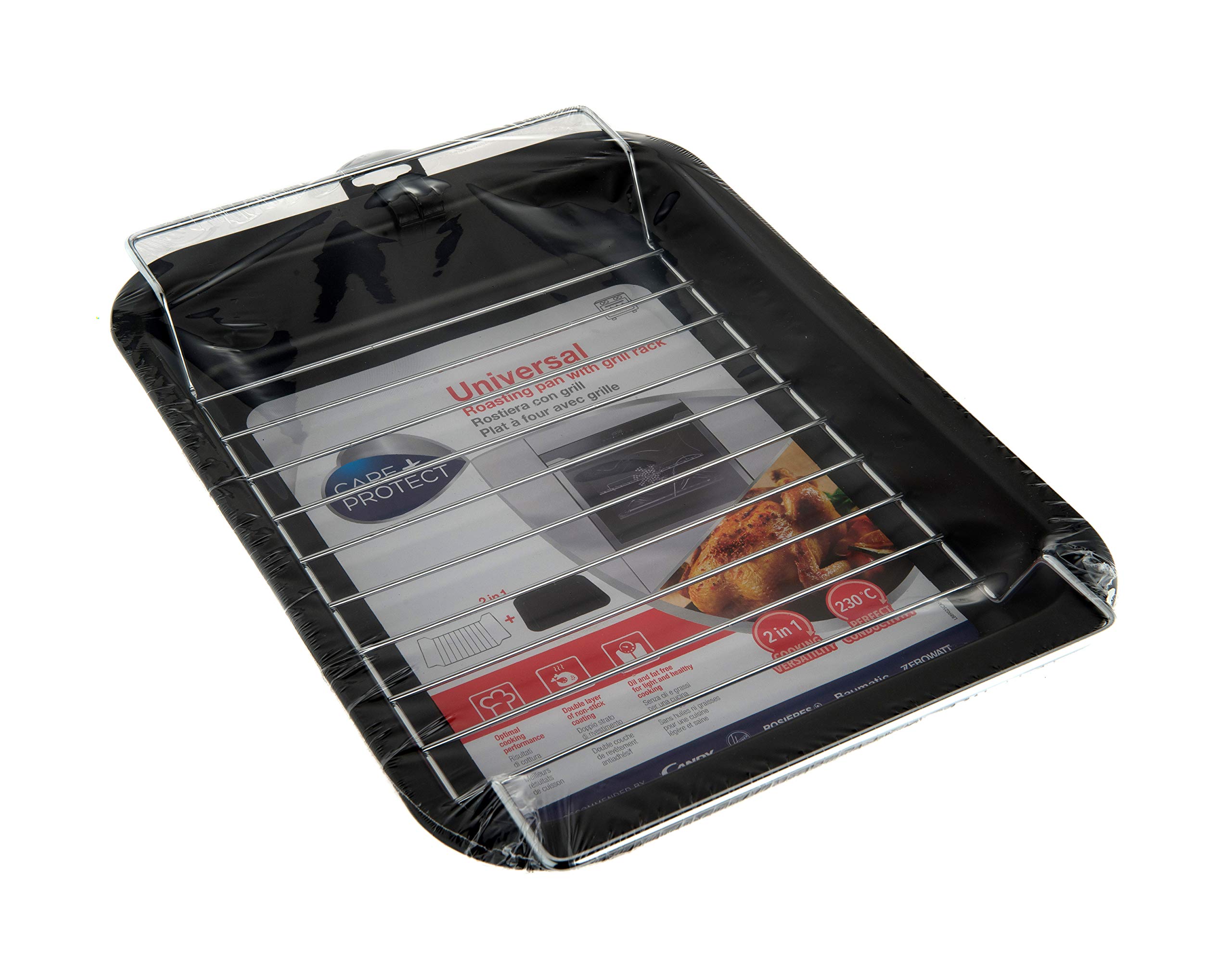 Care + Protect 35602000 Universal Roasting Pan and Grid-Together with the grid, it allows for cooking in a light and healthy way without compromising cooking results