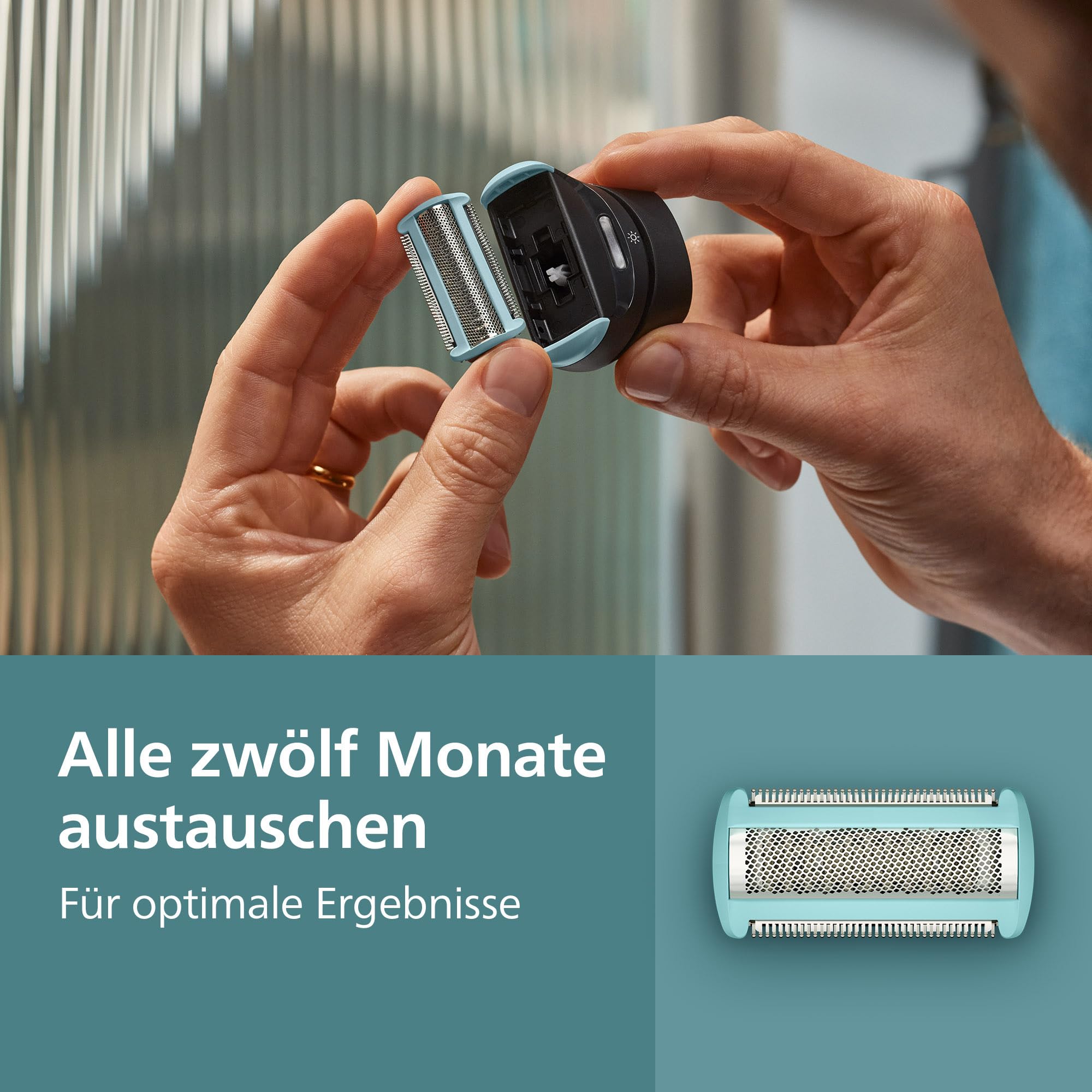 Philips BodyGroom Ersatzscherfolie – Rasiersystem mit Dreifachschutz, gründliche und glatte Rasur, 100% duschfest, Modell BG2010/43 2
