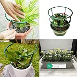 HCLRW 16 Pcs Plant Support Stakes 5.5 x 9.5 Half Round Ring Spliceable view 4