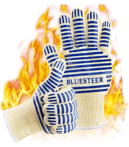 The Ove Glove: Guante Ignífugo De Kevlar Y Nomex – Agarra Hasta 540°F (282°C) Con Silicona Antideslizante