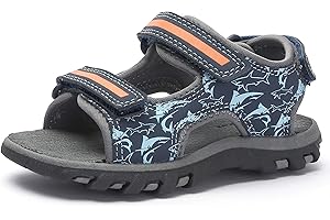 SKYWHEEL Boys Girls Open Toes Strap Athletic Sandals Casual Beach Slippers for Toddler/Little Kids