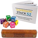 Suspension Exercise Dice by Stack 52. For TRX, WOSS, and Similar Suspension Trainers. Suspended Bodyweight Resistance Workout Game. Video instructions included. Fun at home fitness training program.