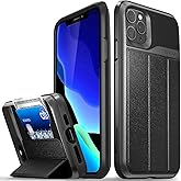 Vena vCommute Wallet Case Compatible with Apple iPhone 11 Pro Max (6.5"-inch 2019), (Military Grade Drop Protection) Flip Leather Cover Card Slot Holder with Kickstand - Space Gray