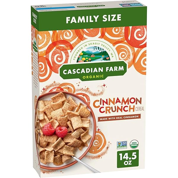 CASCADIAN FARM ORGANIC CINNAMON CRUNCH CEREAL, FAMILY SIZE,...