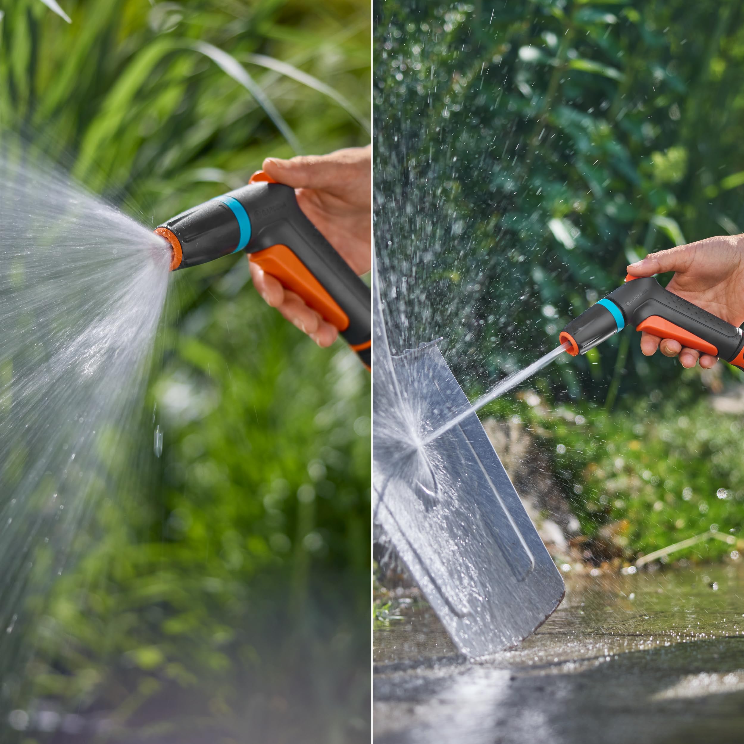 Gardena Classic Reinnigungsspritze Wasser Stop Set Brausen & Spritzen: Spritze für den Gartenschlauch, zum Reinigen und Bewässern, 2 Sprühbilder, langlebiges Design, mit Wasserstop (18361-20) 8