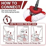 NICEMOVIC 3 Pack Triangle Spin Reusable Mop Heads for Vileda 2 in 1 Turbo view 5