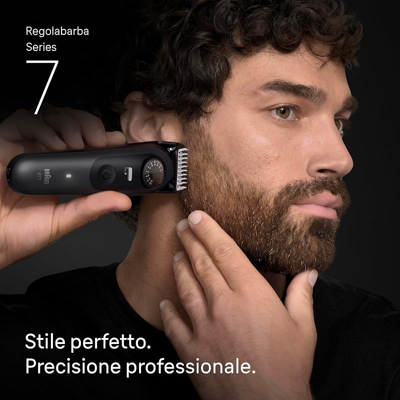 Serie 7 Regolabarba Uomo, 12 Accessori, Custodia BT7545 Grigio