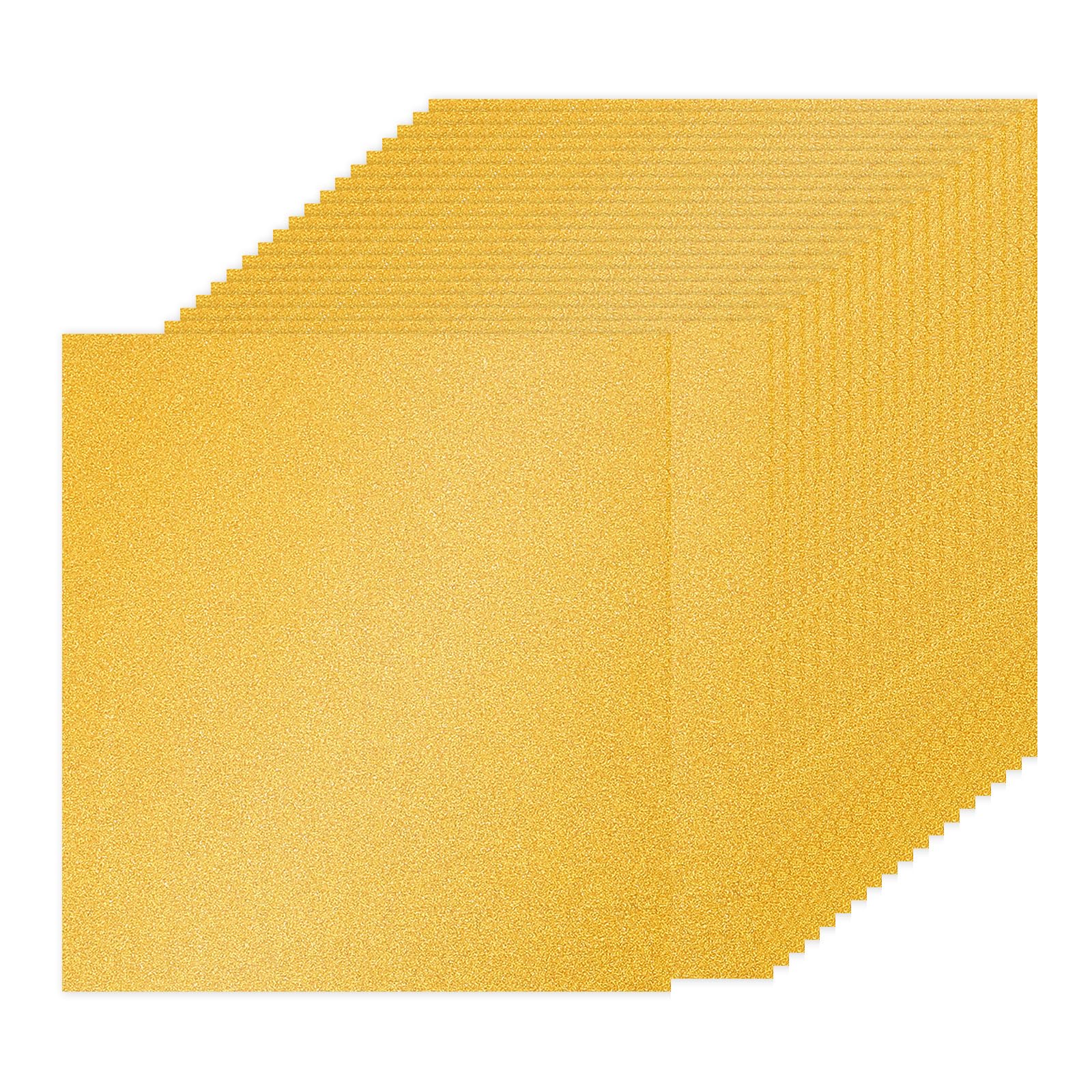 PATIKIL 20Sheets Gold Glitter Cardstock Paper, 12 x 12 in 250gsm Square Premium Sparkly Paper Craft Cardstock Paper for Scrapbook Card Making DIY Art Projects Wedding Party