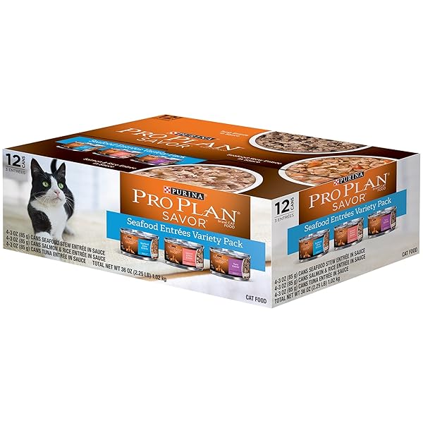 NESTLE PURINA PETCARE 381023 36 OZ PRO PLAN SEAFOOD ENTREES VARIETY PACK (PACK OF 12)