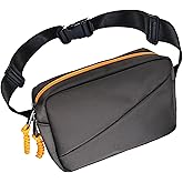 Kiyrnie CrossBody Bag Fanny Pack for Women Men Waist Belt Pack Black Gold