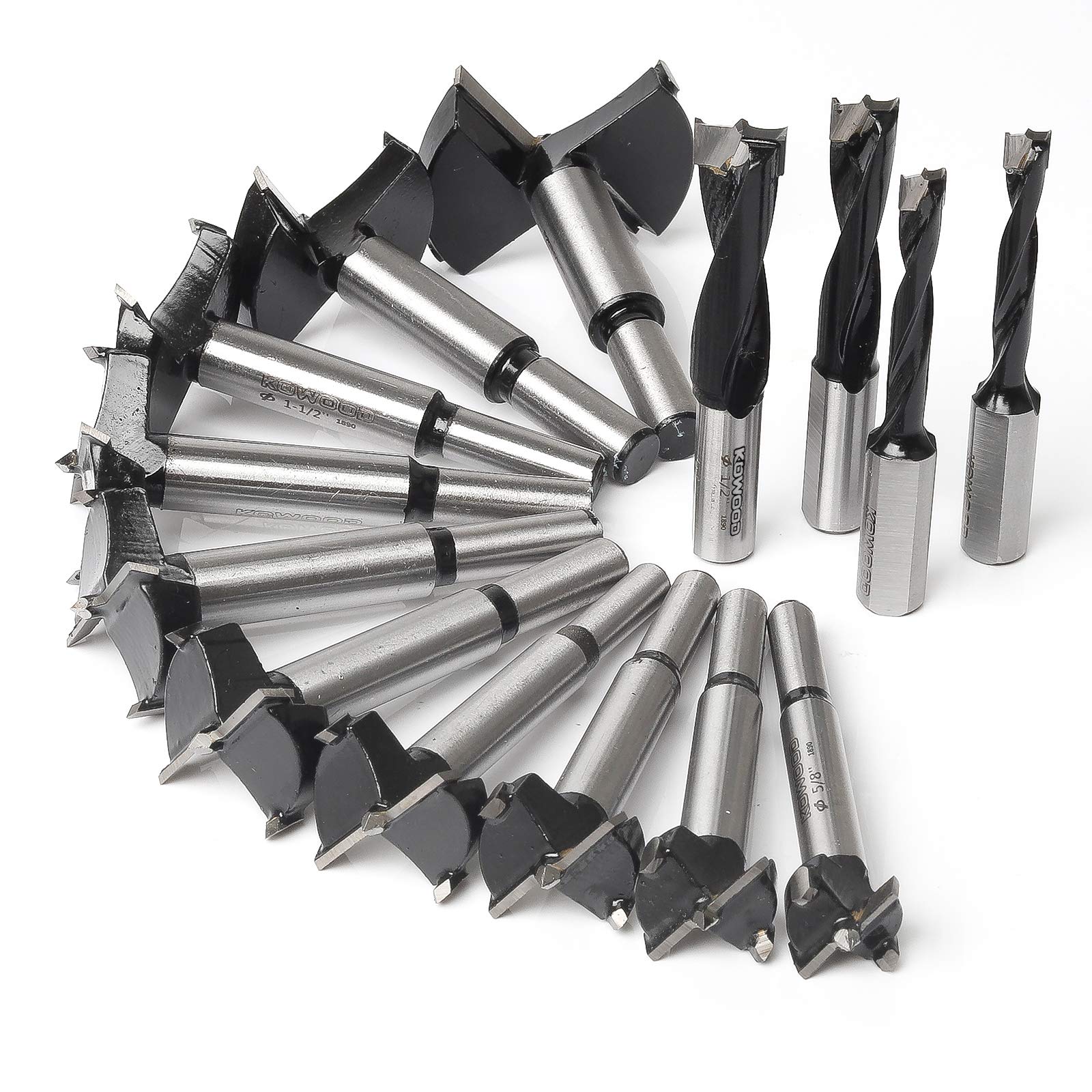 Forstner Bit Set, Wood Drilling, w/Carbide Tipped