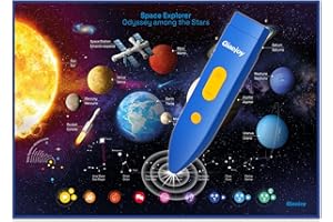 QIAOJOY Bilingual Interactive Solar System Poster for Kids – Educational Talking Space Poster for Kids Aged 3-12, STEM Learning Toy, Ideal for Classroom & Home, Space-Themed Wall Decor