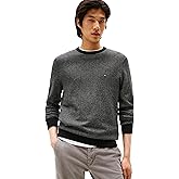 Tommy Hilfiger Mens Herringbone Cotton Cashmere Crewneck Sweater Pullover