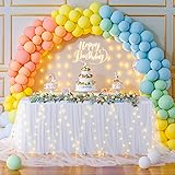 Shillance 6ft White Tulle Table Skirt for Rectangle