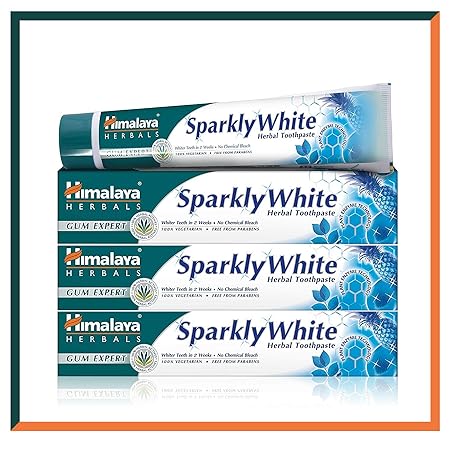 Himalaya Herbals'Sparkly White' Kräuterzahnpasta * Erhalten Sie weißere Zähne in 2 Wochen * Erweiterte Plaqueentfernung, enth