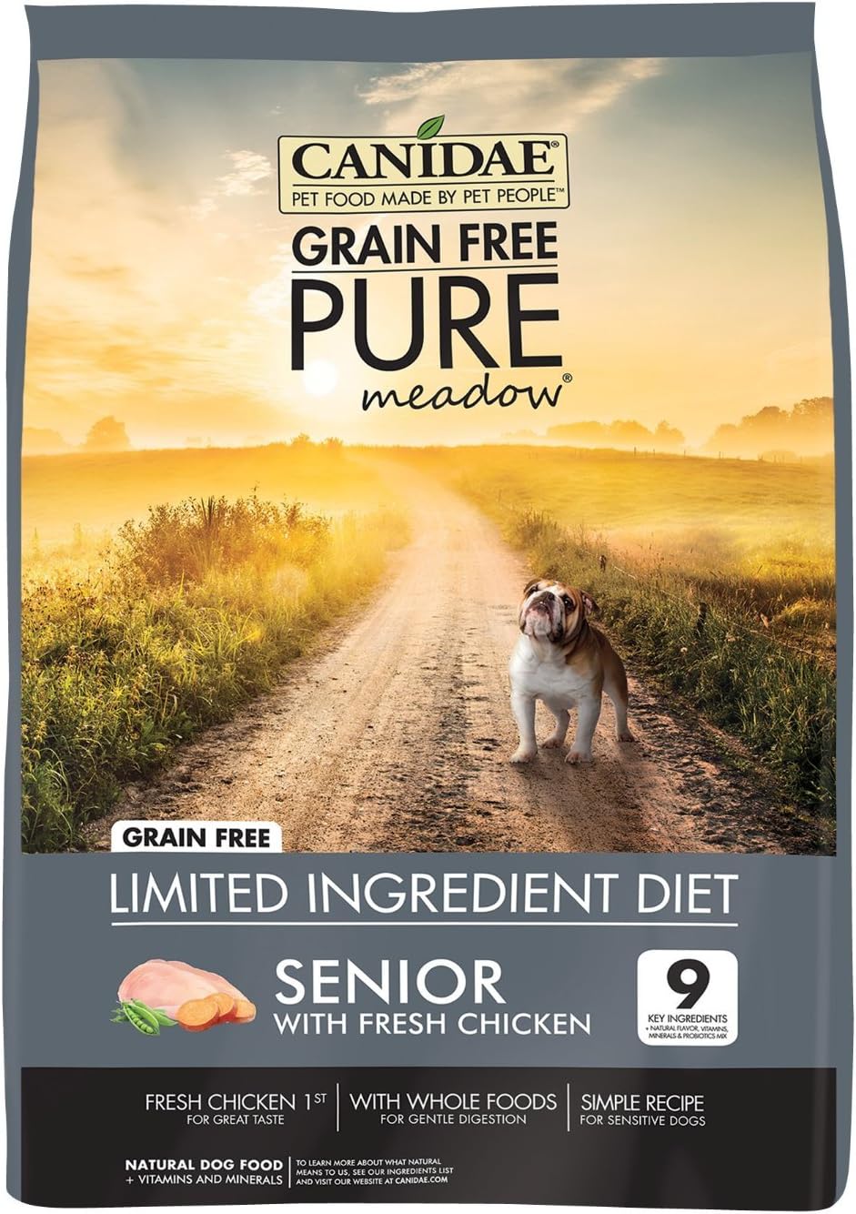 4 LBS, Made with Fresh Chicken Dry Dog Food for Seniors