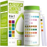 AAwipes 8-in-1 Aquarium Test Kit for Fish Tanks - Quick &amp; Accurate Water Testing Strips for Aquariums &amp; Ponds. Tests pH, Ammonia, Alkalinity, Hardness, Chlorine, etc. (K02-50)