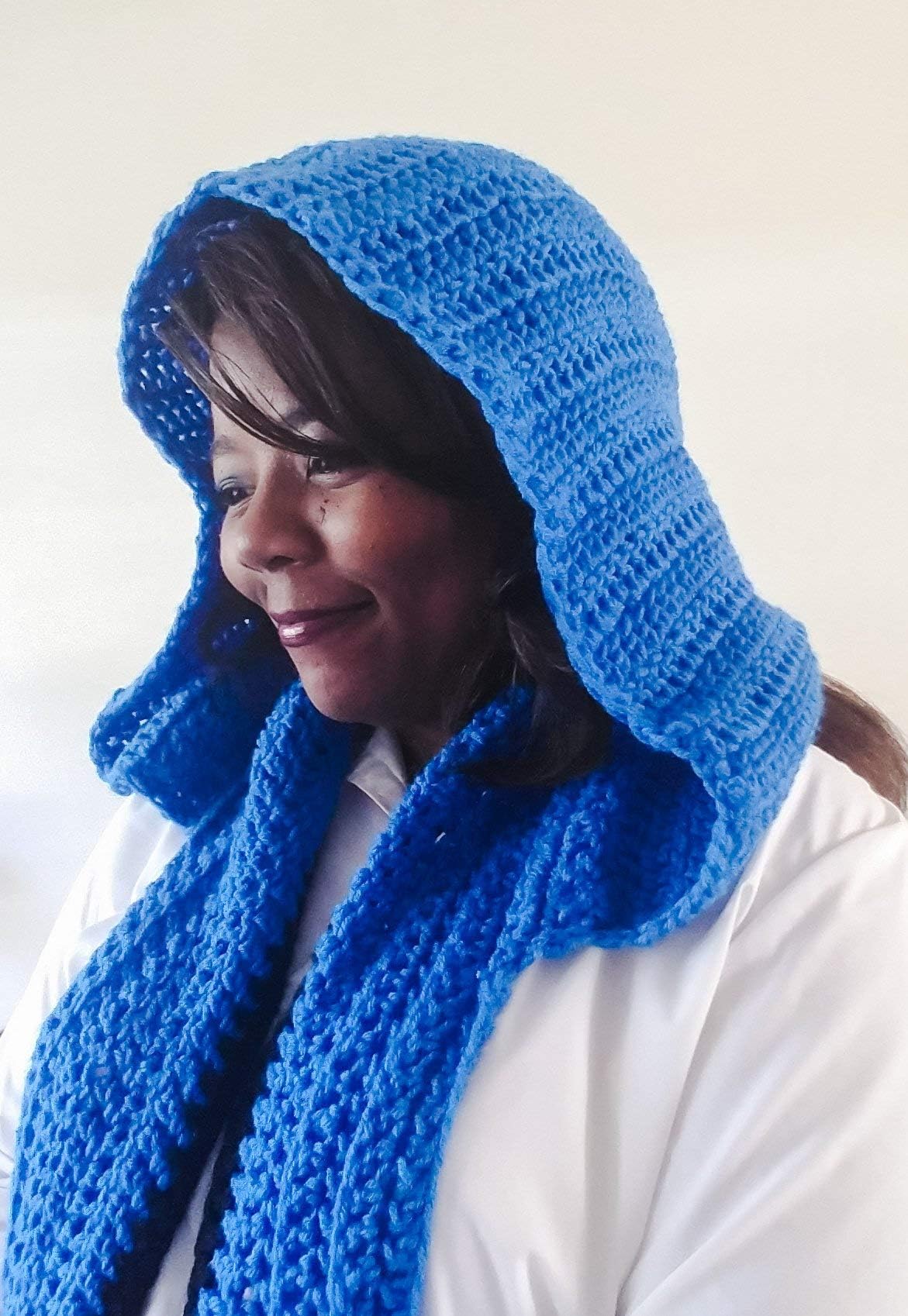 Handmade Womens/Girls Crochet Hooded Fall Winter Scarf Neckwarmer