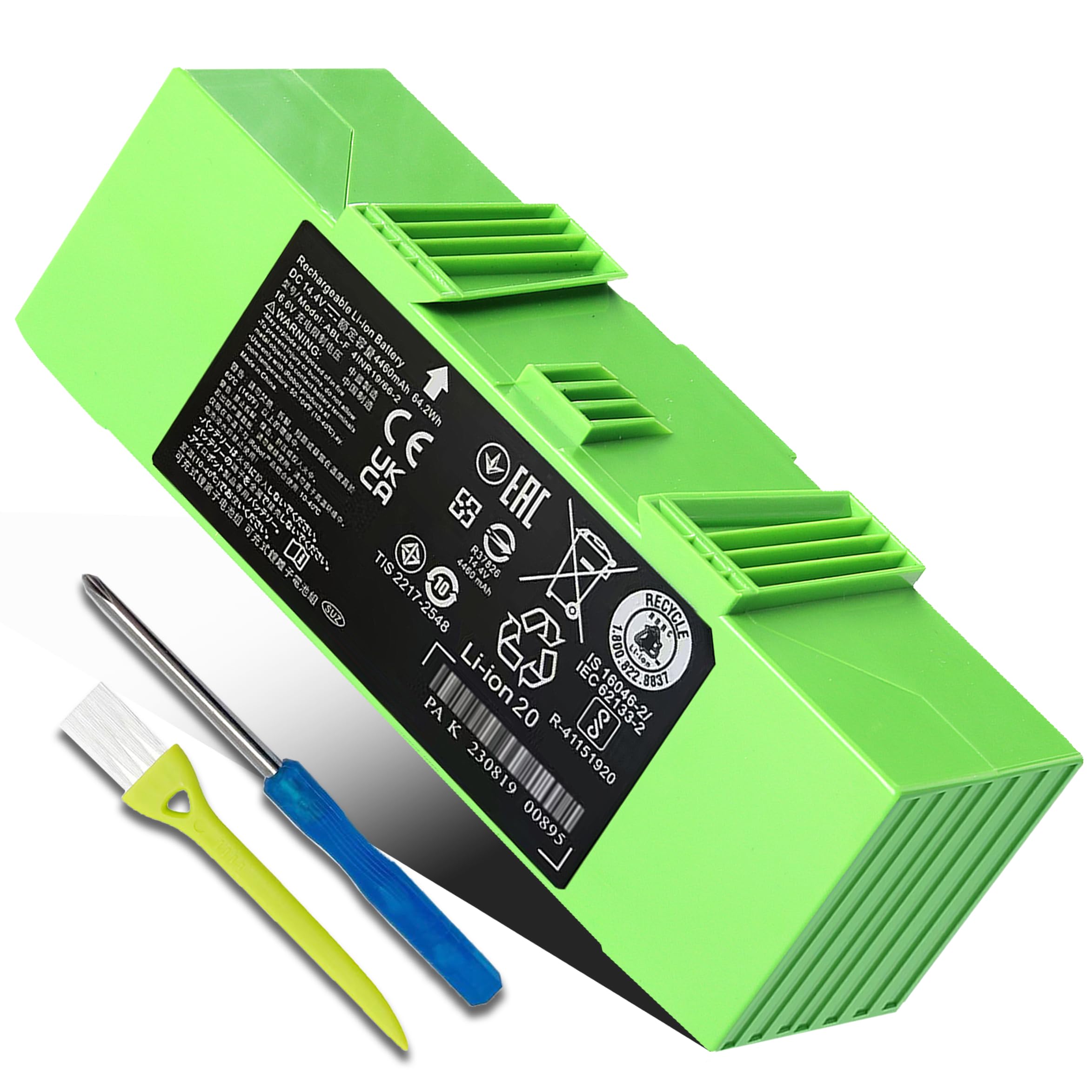 Photo 1 of bossfulton ABL-F Battery Replacement for Roomba Compatible with Roomba i7 i7+ i8 i8+ j9 j9+7150 7156 7158 7550 7558 i6 i4 4150 i4+ 4550 4552 i3 i3+ e5 e5150 e5152 e5154 e5158 e6 J7 4460mAh 64.2Wh