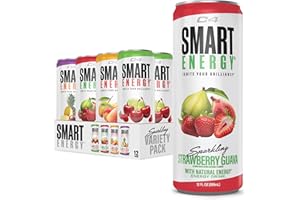 Cellucor C4 Smart Energy Drinks Variety Pack, Sugar Free Performance Fuel & Nootropic Brain Booster, Coffee Substitute or Alternative, 4 Flavor Tropical Oasis Variety 12 Pack
