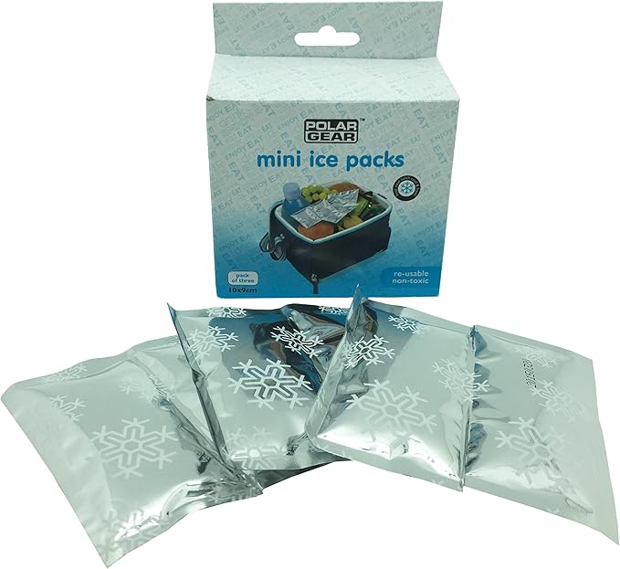 Polar Gear Reusable Mini Freezer Ice Packs / Ice Gel 3 Pack Amazon.co