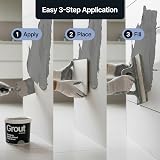 Hemway Grey Ready Mixed Grout & Tile Adhesive 4.5kg Water-Resistant Anti-Mould view 2
